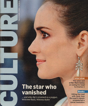 Sunday Times Culture Mag, Oct 2012 cover